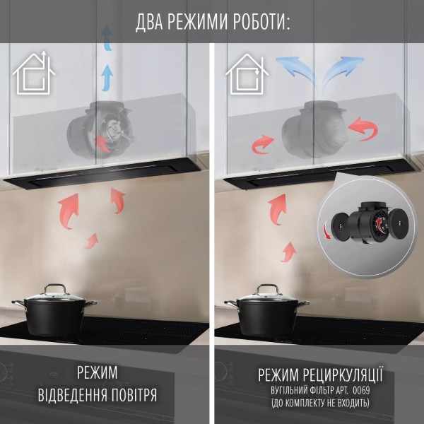 Фото - Витяжка вбудована Perfelli NUOVA 6JWRBM NERO SILENZIO
